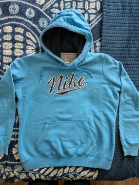 Nike embroidered UNC blue hoodie sweatshirt women's size Large